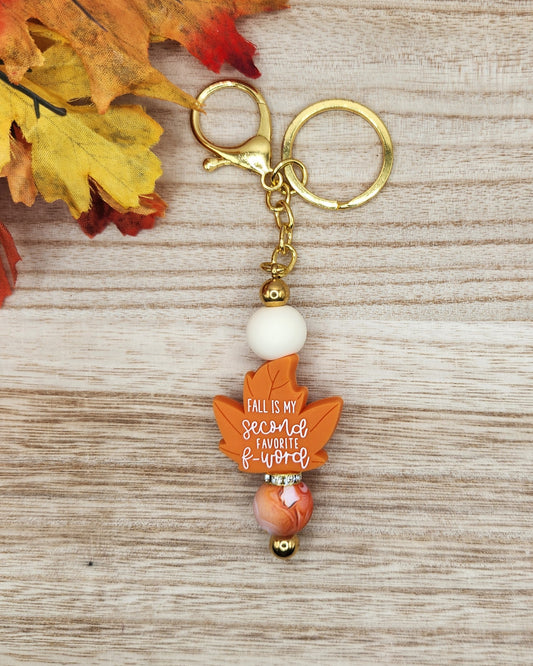 Keychain-Fall is My Second Favorite F Word (Orange)