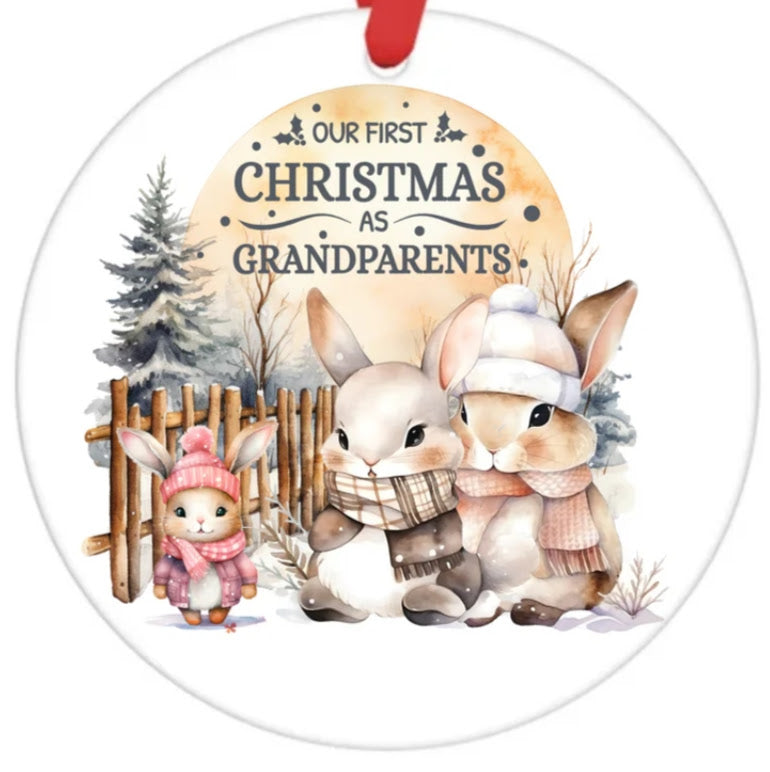 Acrylic Ornament-Our First Christmas as Grandparents SF