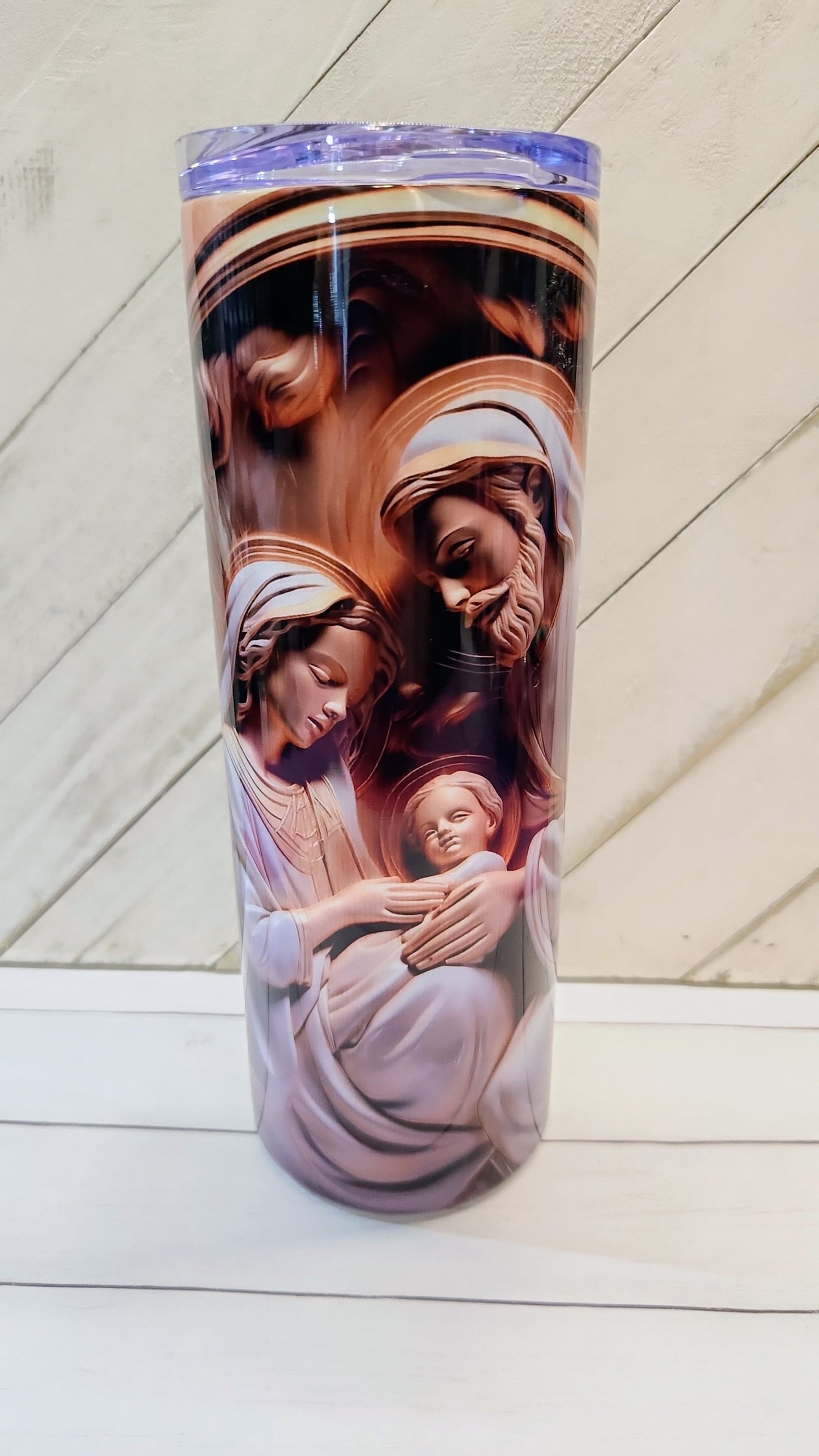 Stainless Steel Tumbler 20oz - Golden Nativity SF