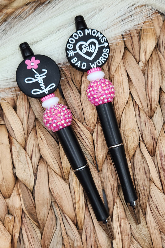 Pen-Good Moms Say Bad Words (Black & Pink)