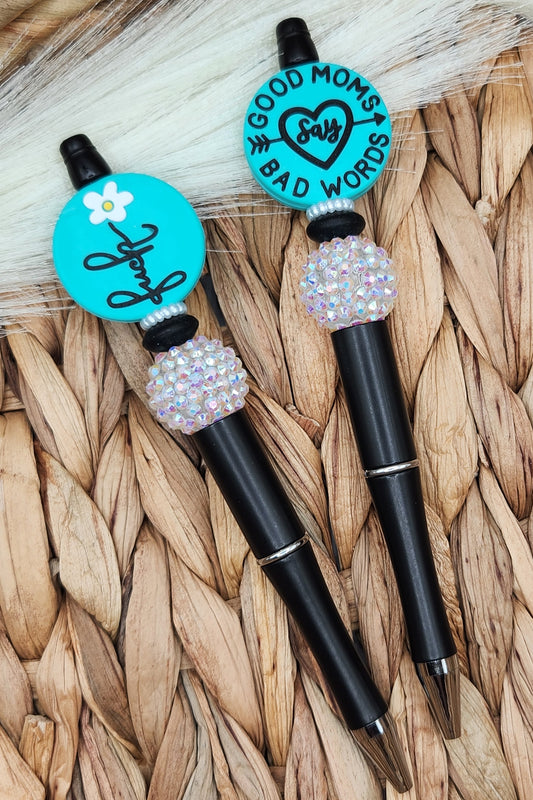 Pen-Good Moms Say Bad Words (Black & Turquoise)