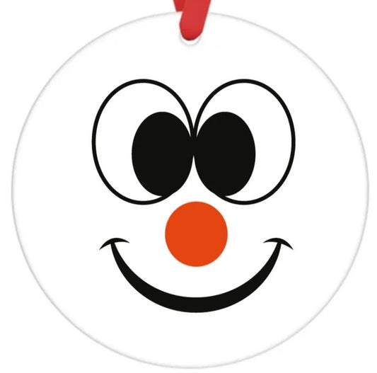 Acrylic Ornament-Happy Snowman (Face) SF