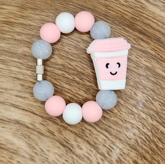Cup Charm-Happy Coffee (Pink)