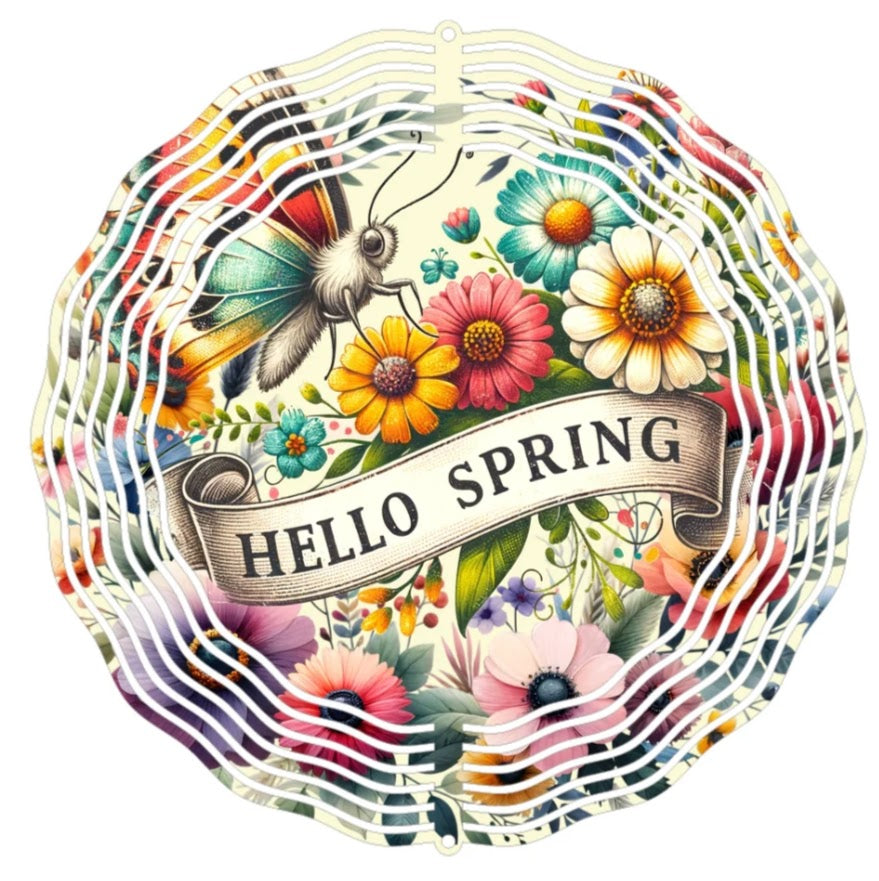 Wind Spinner 8" - Hello Spring