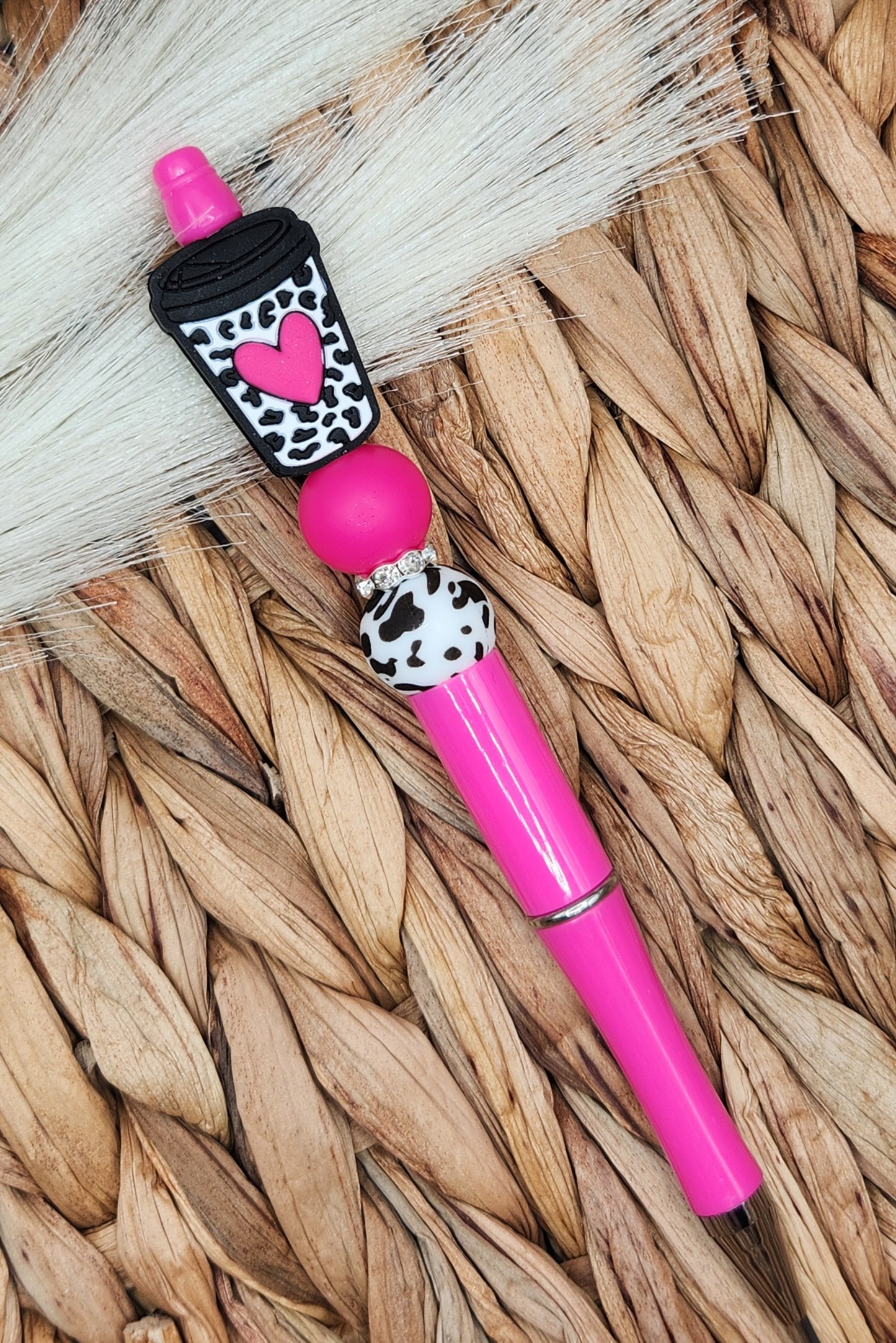 Pen-Leopard Coffee Cup (Hot Pink)