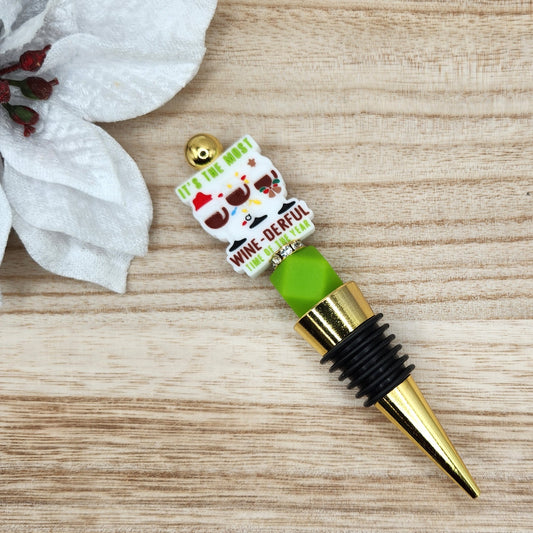 Wine Stopper-It's the Most Wine-Derful Time of the Year (Gold)