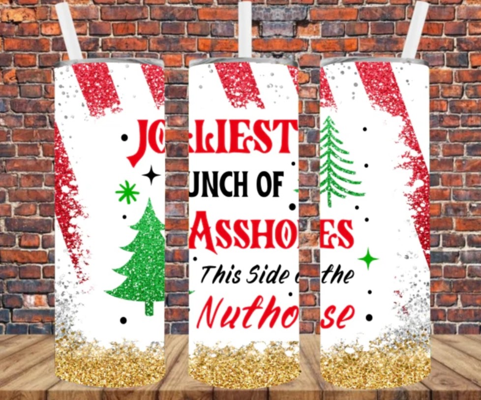 Stainless Steel Tumbler 20oz - Jolliest Bunch of A$$holes This Side of the Nuthouse SF