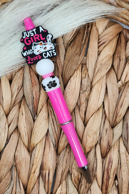 Pen-Just a Girl Who Loves Cats (Pink)