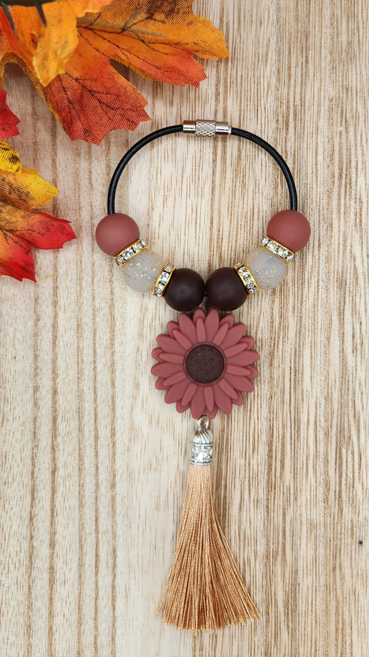 Bag Tag-Mahogany Daisy