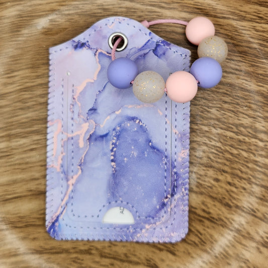 Luggage Tag-Lilac Gold Marble