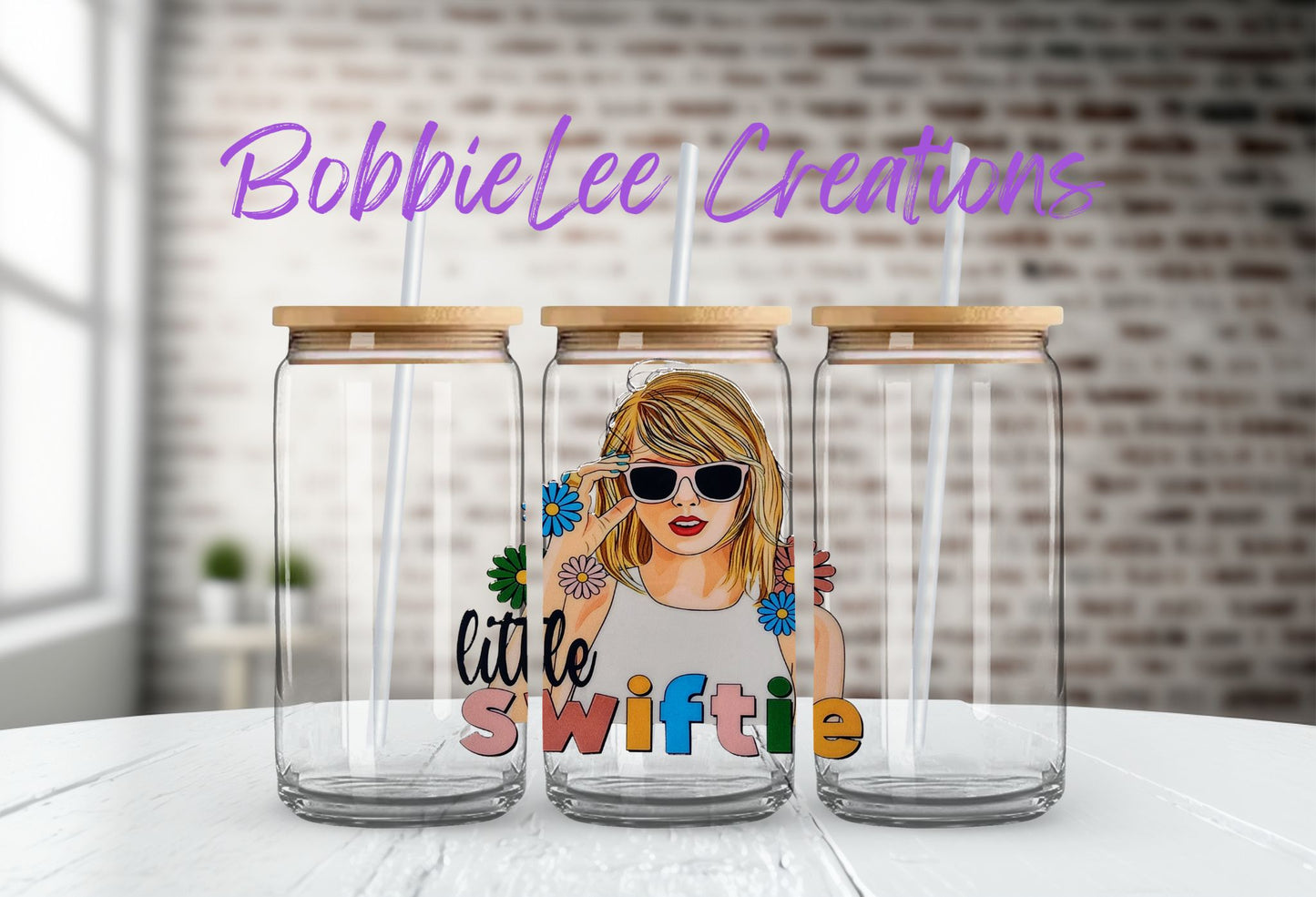 16oz Glass or Plastic Cup - Little Swiftie MC