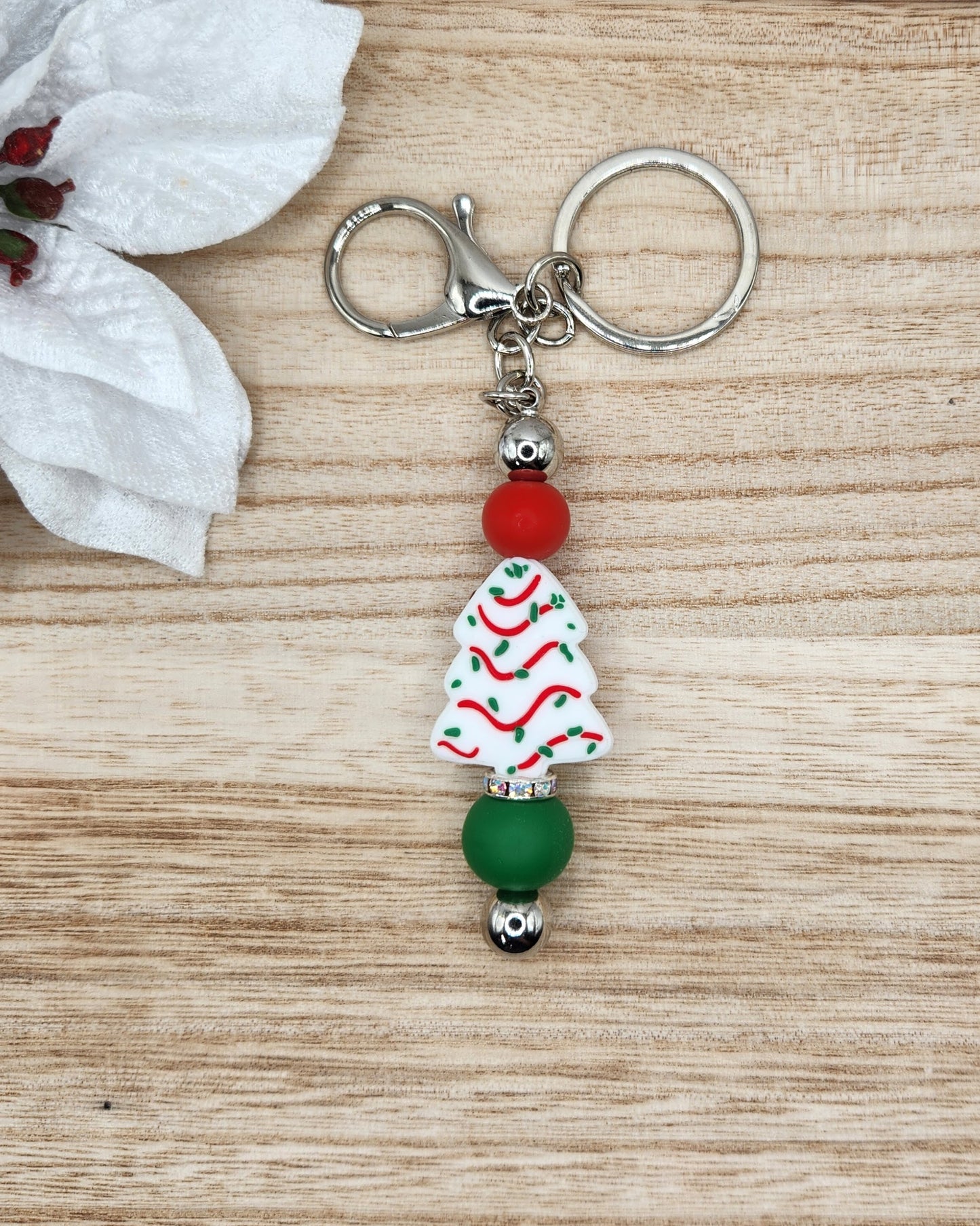 Keychain-Little Debbie Christmas Tree Cake