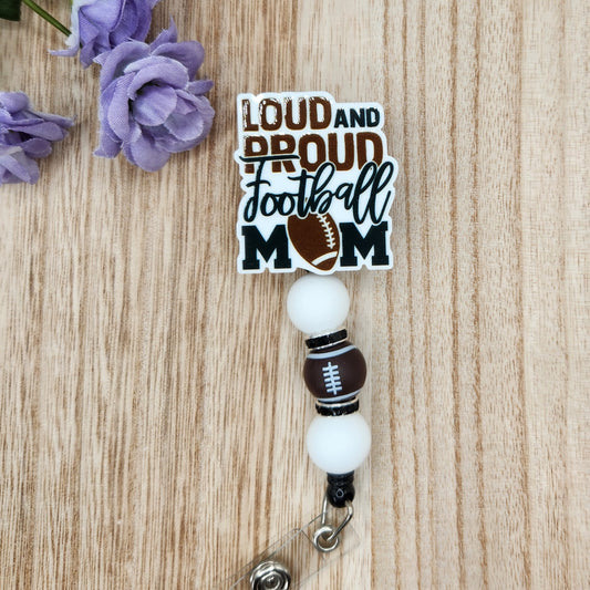 Badge Reel-Loud and Proud Football Mom SS