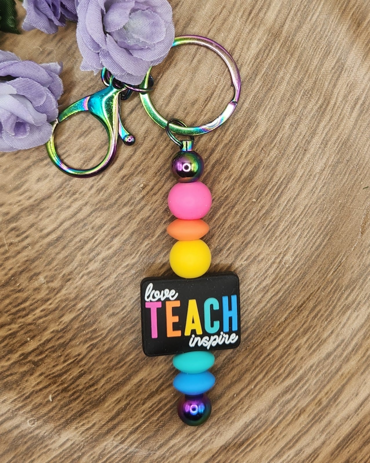 Keychain-Love TEACH Inspire (Rainbow)