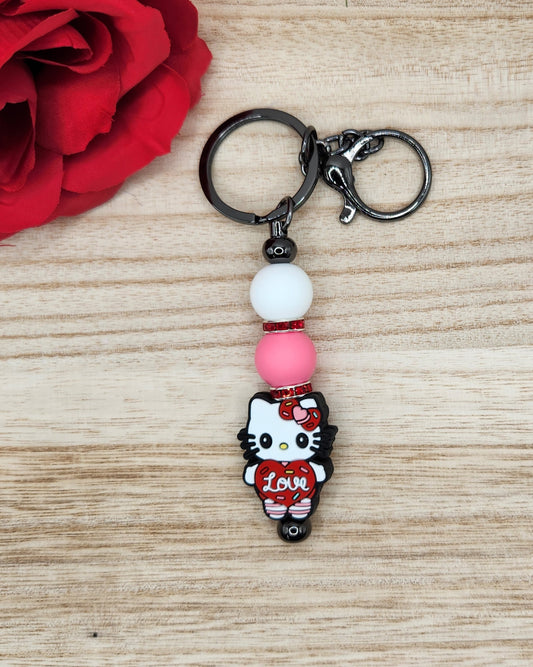 Keychain-Love Hello Kitty