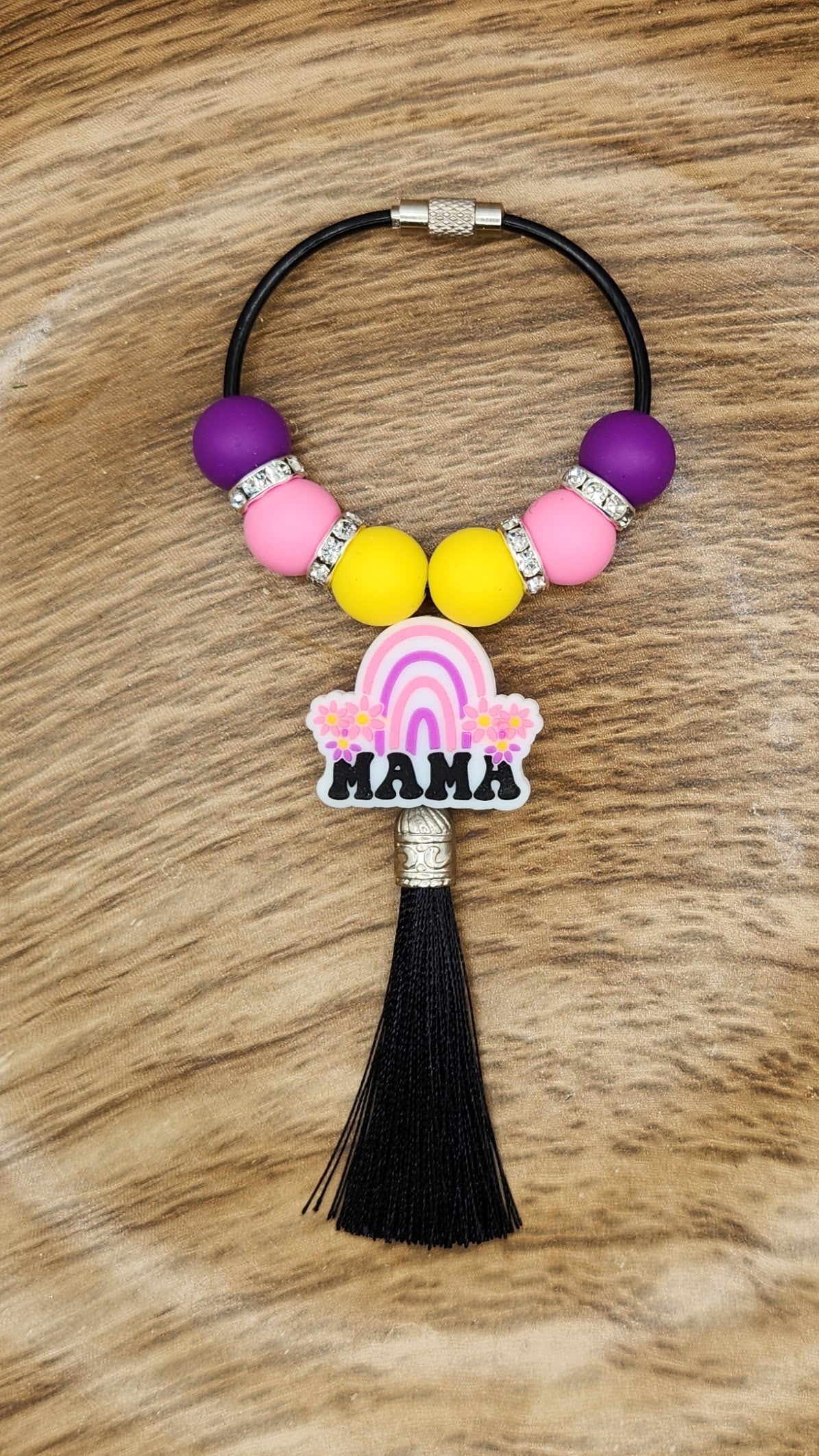 Bag Tag-Mama Rainbow (Purple)