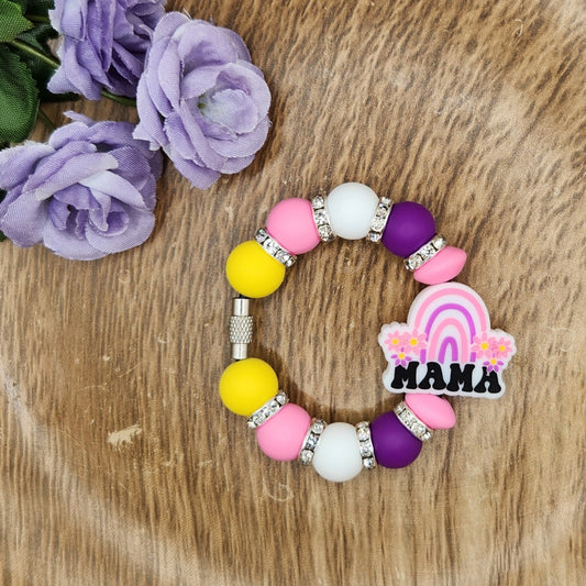 Cup Charm-Mama Rainbow (Pink & Purple)