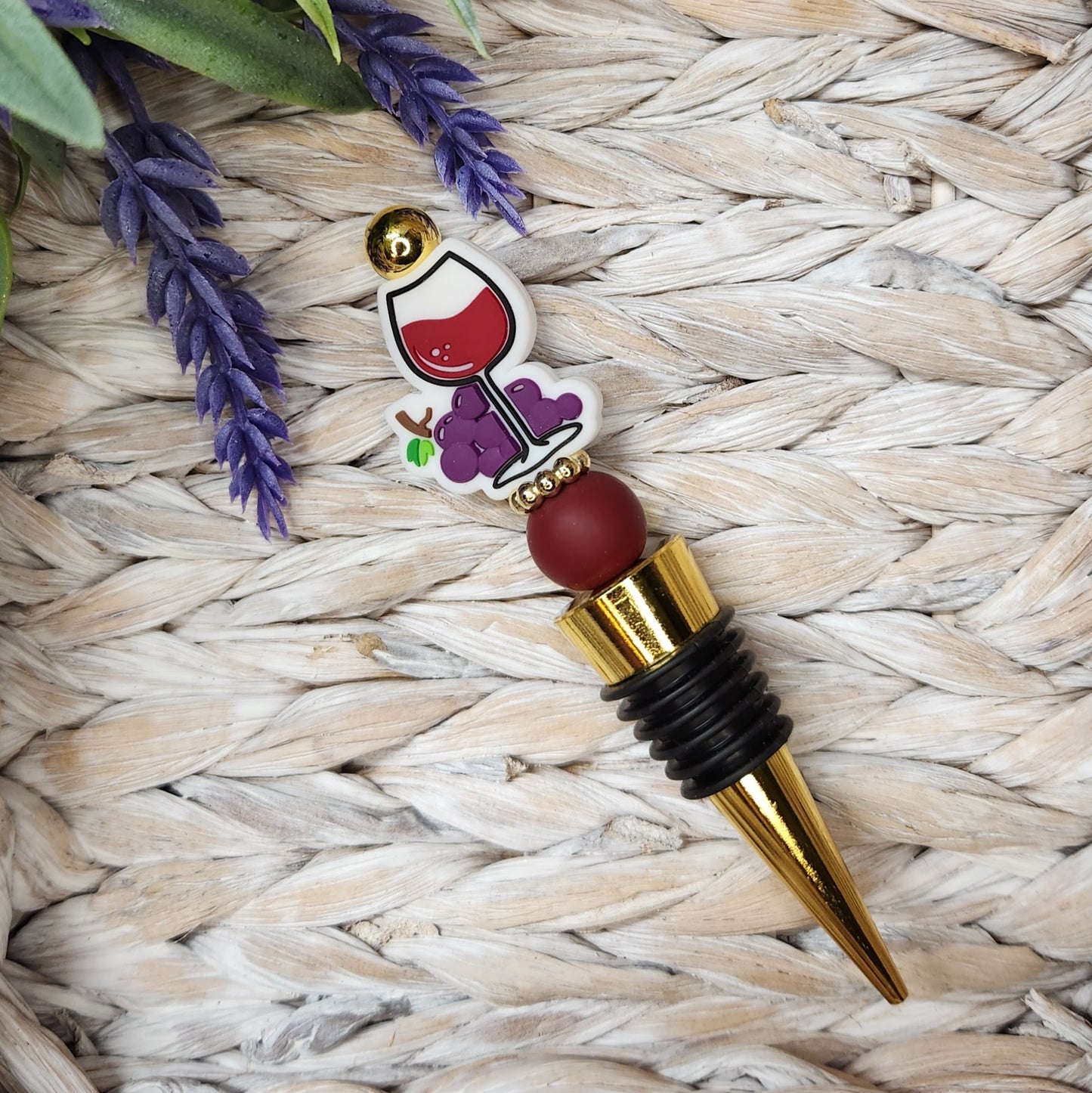 Wine Stopper-Merlot (Gold)