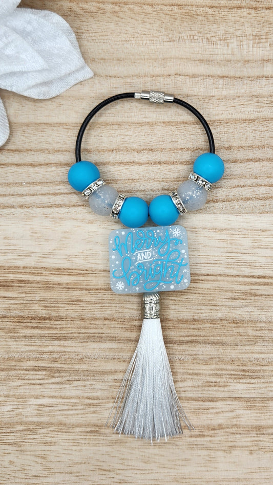 Bag Tag-Merry & Bright (Blue)