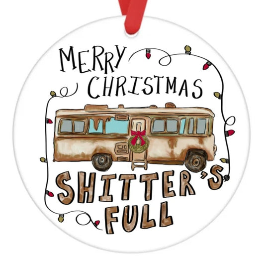 Acrylic Ornament-Merry Christmas Sh!tter's Full SF