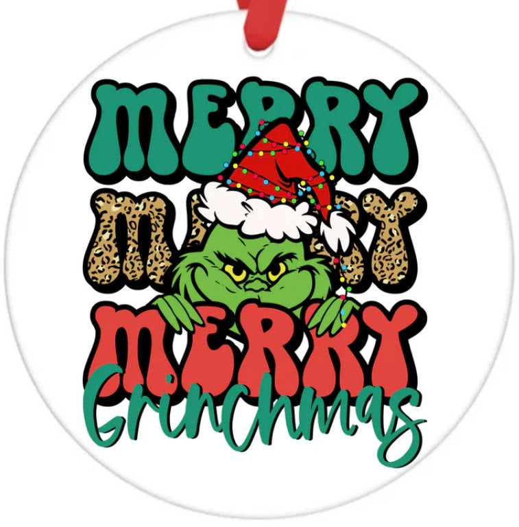 Acrylic Ornament-Merry Grinchmas SF