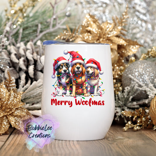 Wine Tumbler-Merry Woofmas