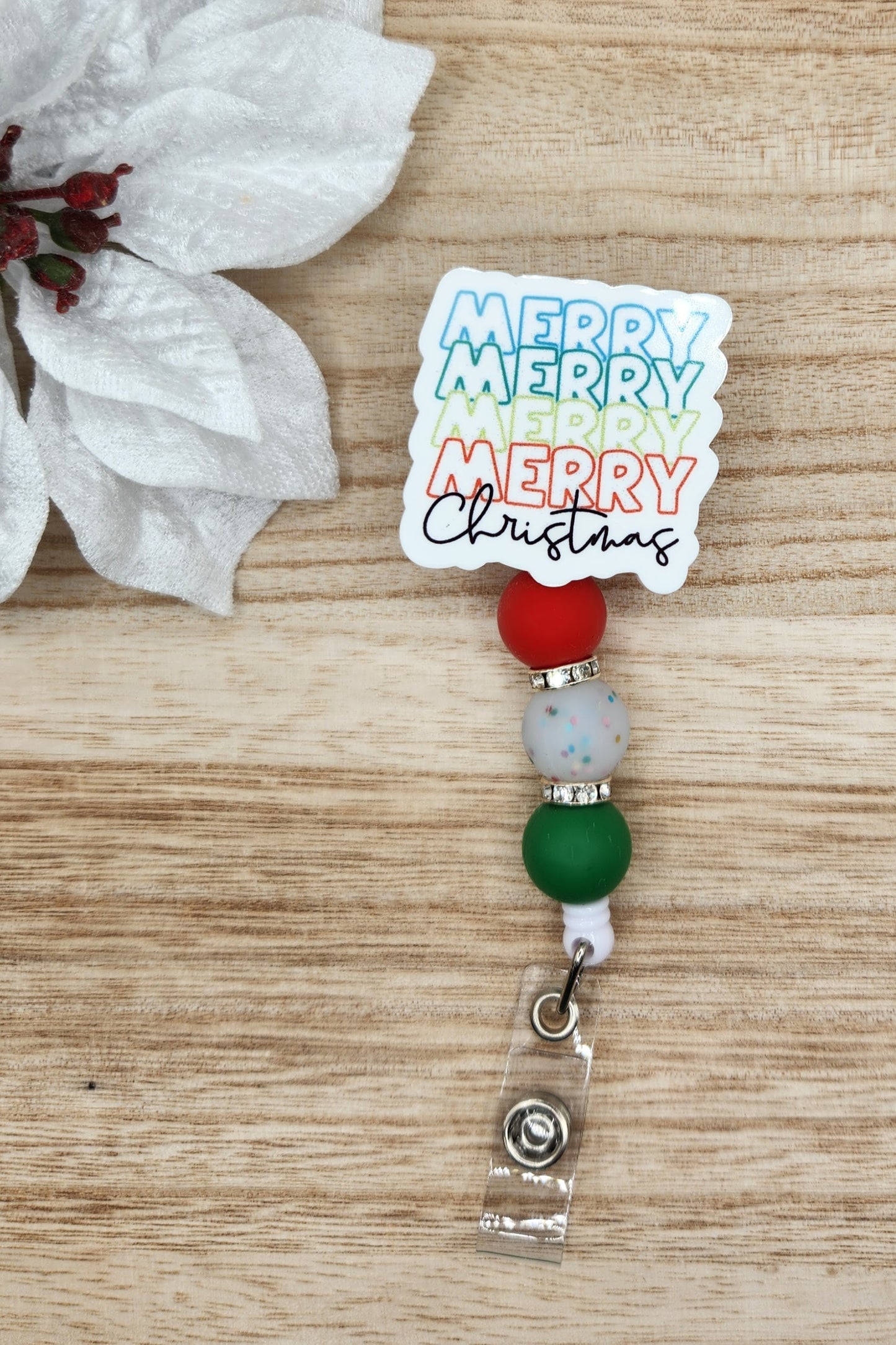 Badge Reel-Merry Christmas Stack