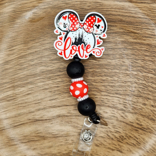Badge Reel-Mouse Love