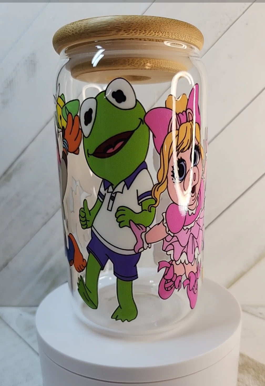 16oz Glass or Plastic Cup-Puppet Babies