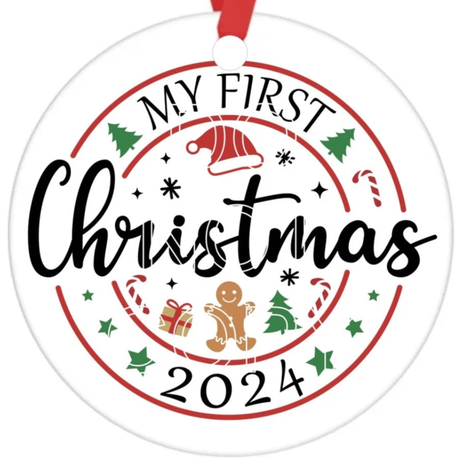 Acrylic Ornament-My First Christmas 2024 SF