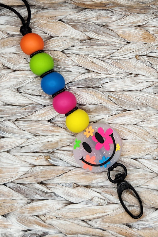 Lanyard-Neon Smiley Face