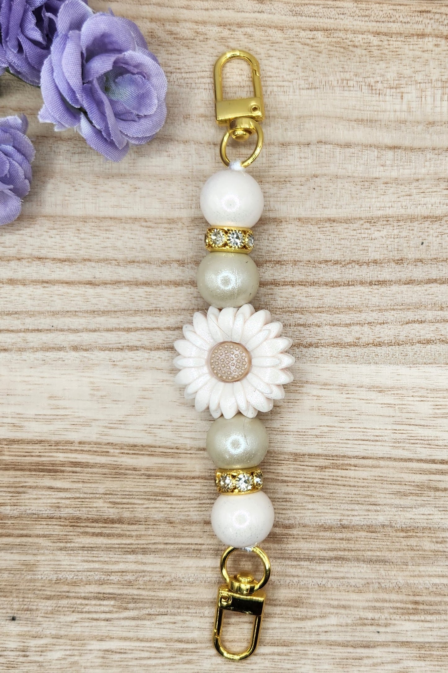 Kindle/Tablet Strap-Daisy (Neutral Opal)