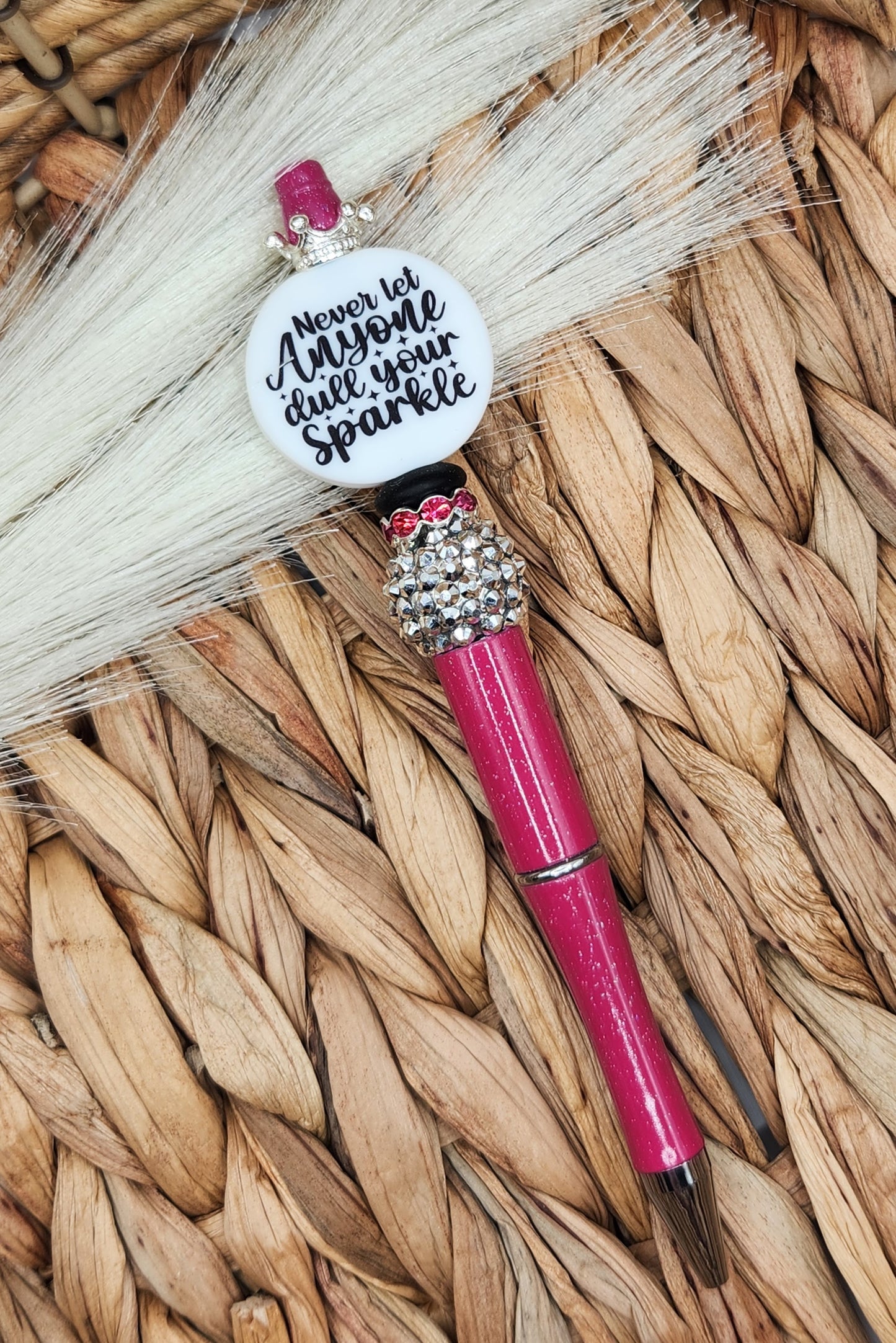 Pen-Never Let Anyone Dull Your Sparkle (Raspberry)