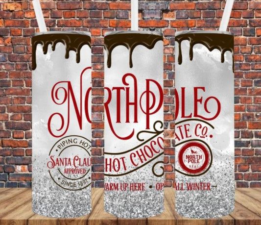 Stainless Steel Tumbler 20oz - North Pole Hot Chocolate Co SF