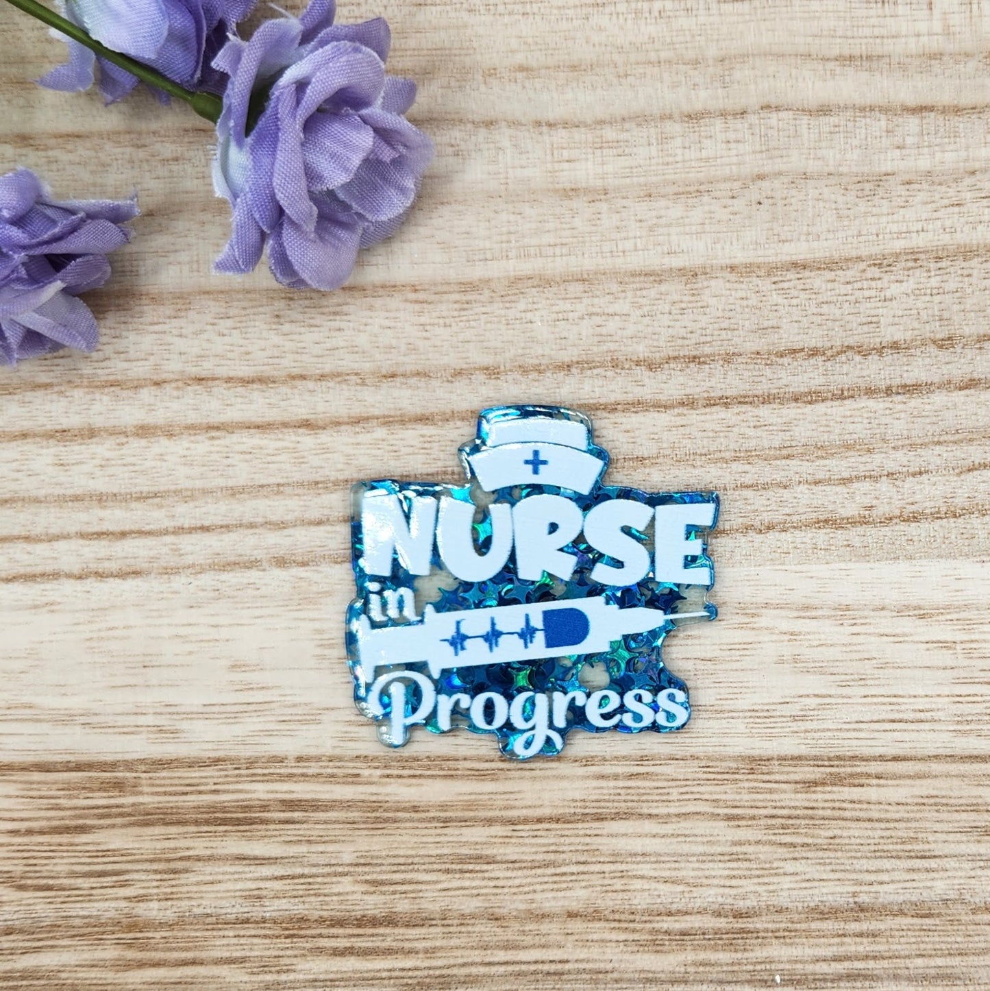 Flatback-Nurse In Progress KK (Blue Glitter)