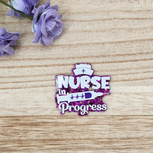 Flatback-Nurse In Progress KK (Purple Glitter)