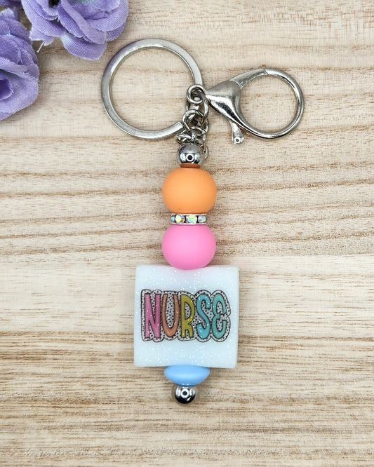 Keychain-Nurse (Dot Letters)
