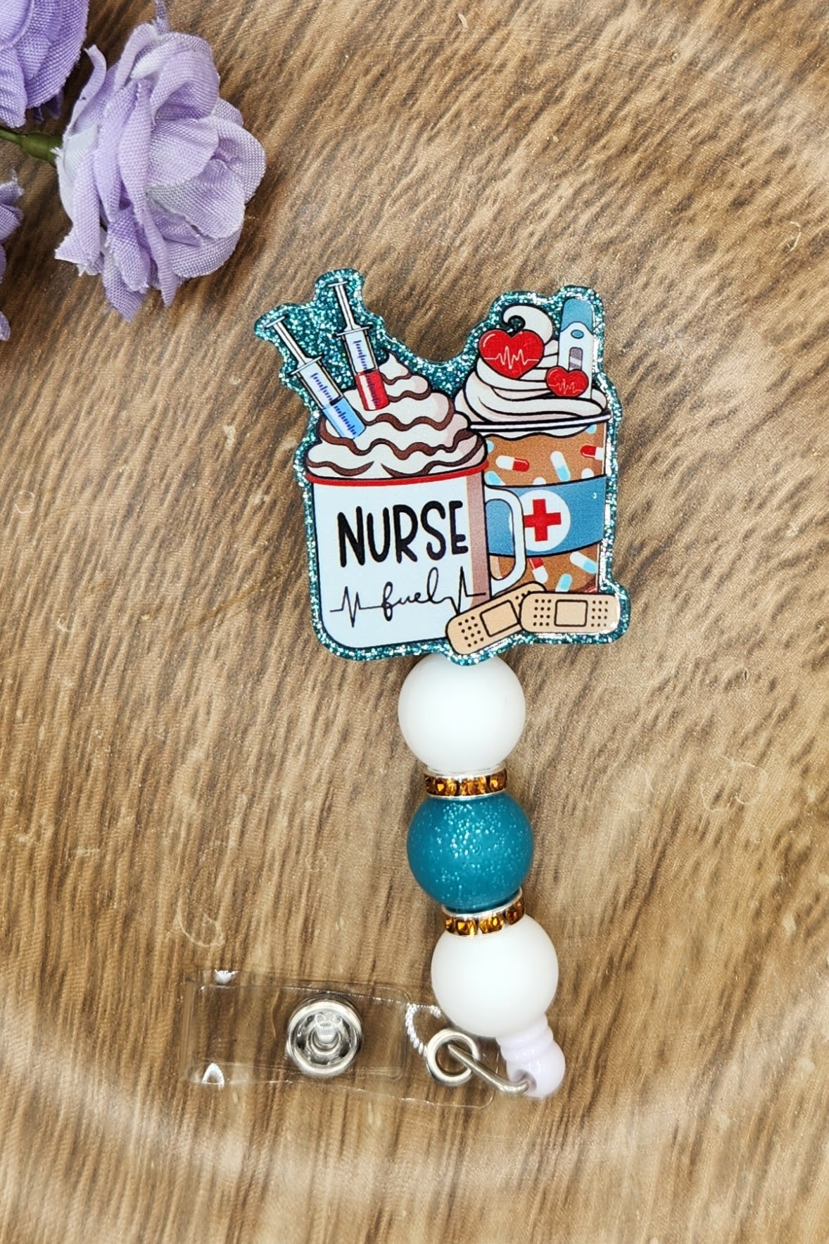 Badge Reel-Nurse Fuel (Chocolate)