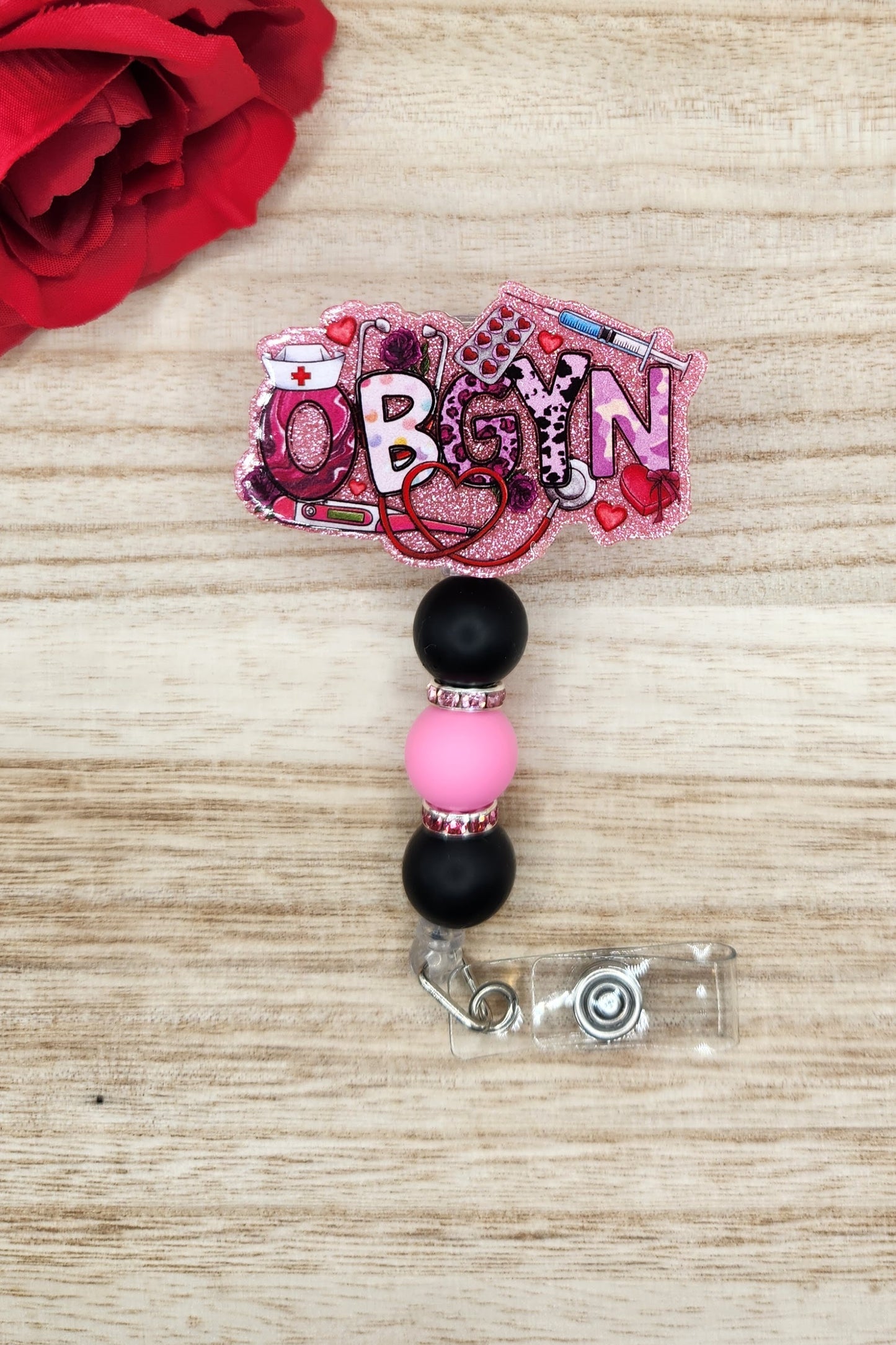 Badge Reel-OBGYN (Pink)