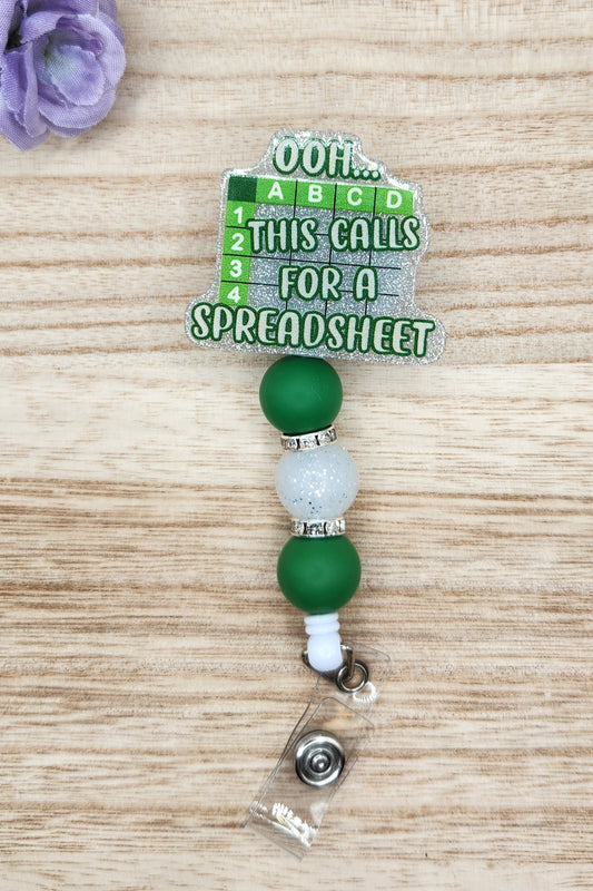 Badge Reel-Ooh This Calls for a Spreadsheet