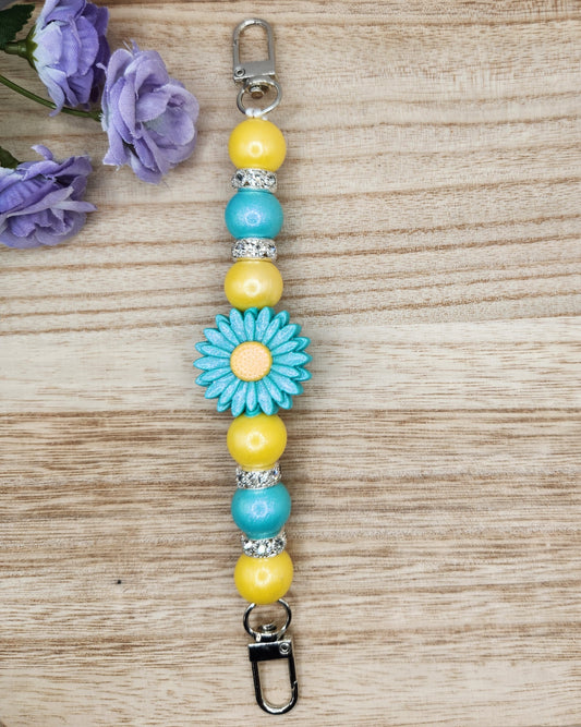 Kindle/Tablet Strap-Opal Daisy (Turquoise)