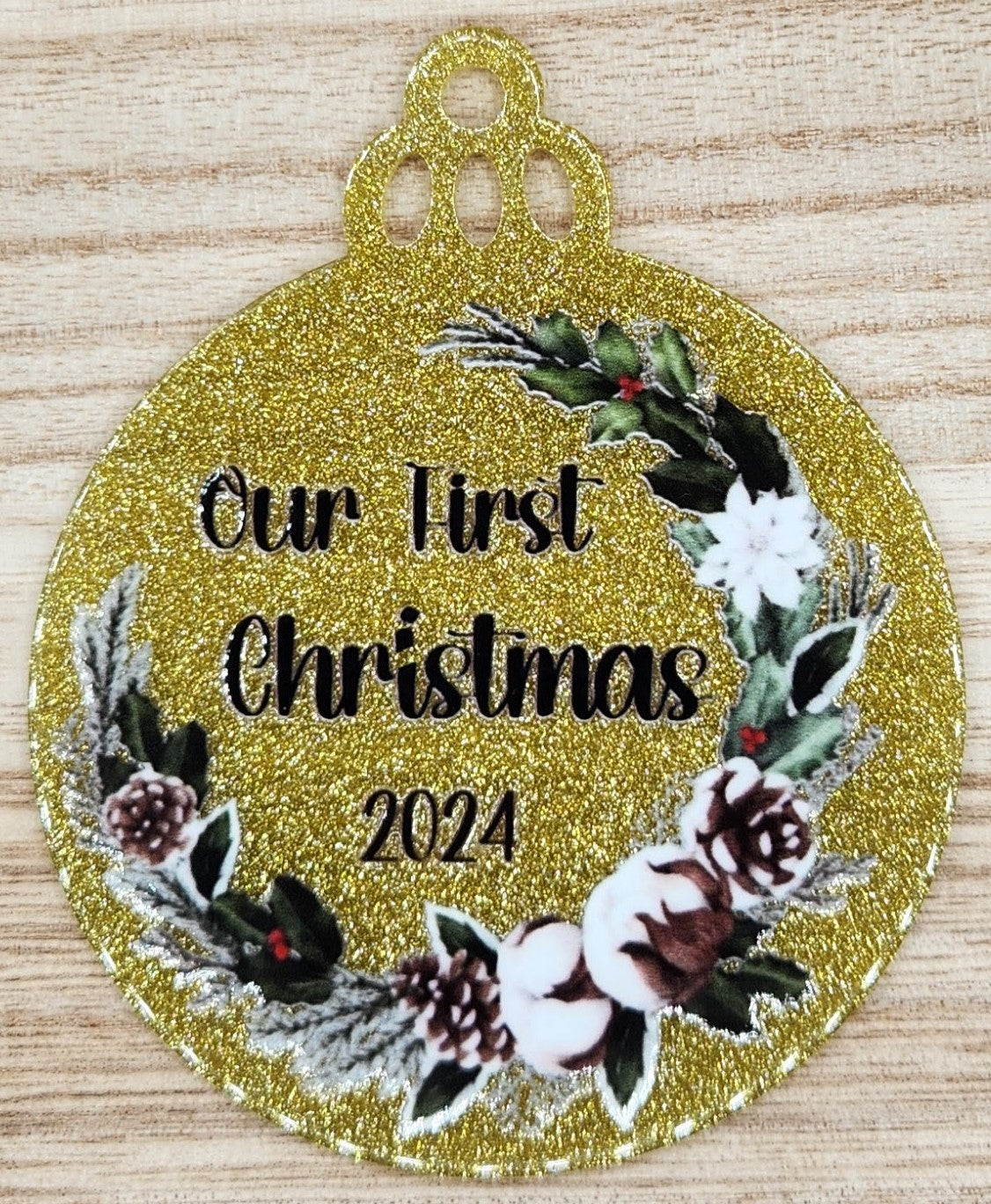 Acrylic Ornament-Our First Christmas Wreath 2024 SF