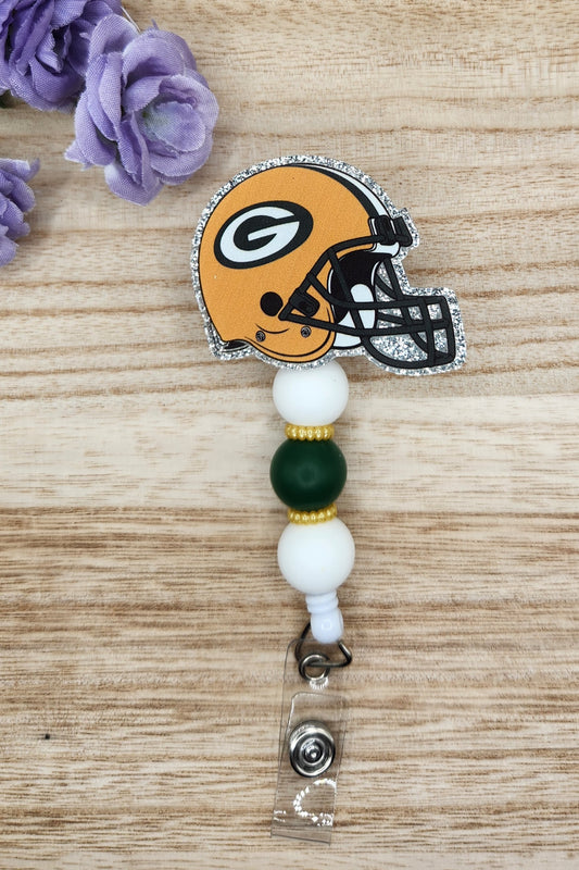 Badge Reel-Packers Helmet