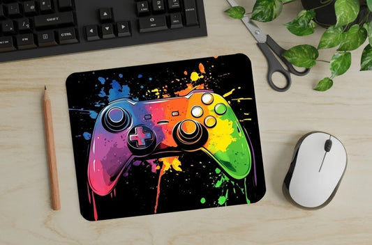 Mouse Pad-Paint Splatter Game Controller SF