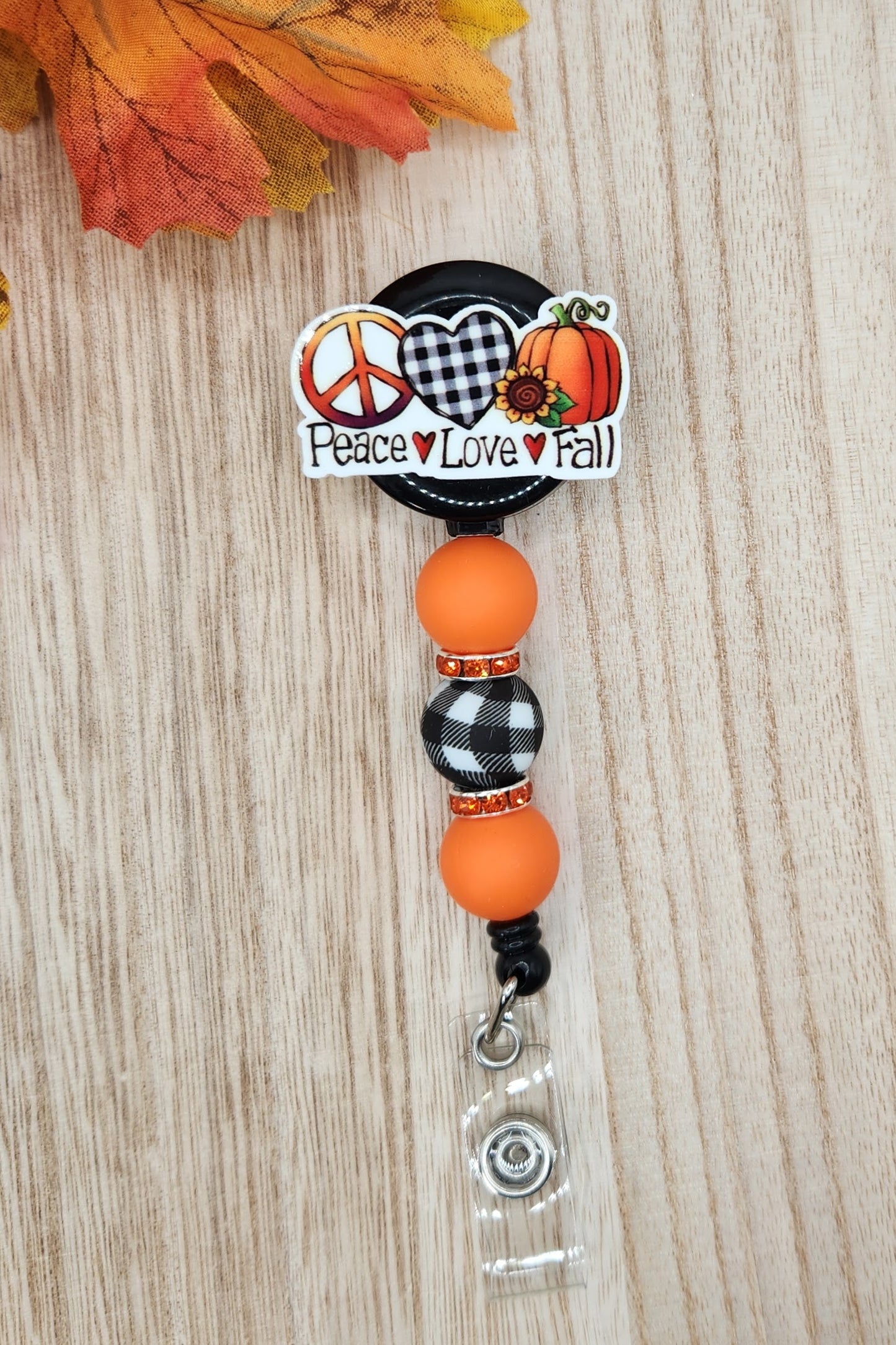 Badge Reel-Peace Love Fall WL