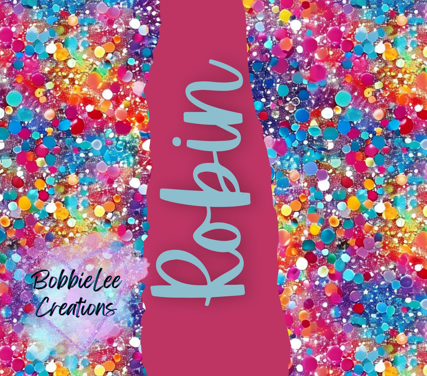 PERSONALIZED TUMBLER-*BLC CUSTOM DESIGN*-Bright Sequins (Raspberry)