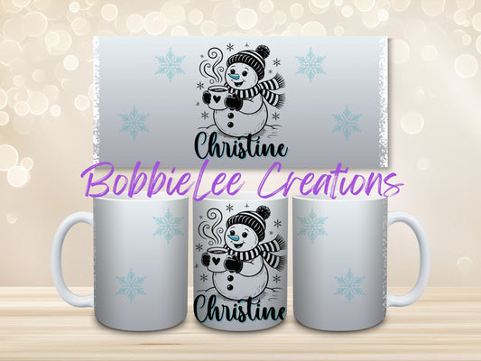 PERSONALIZED Coffee Mug-*BLC CUSTOM DESIGN*-Winter Snowman