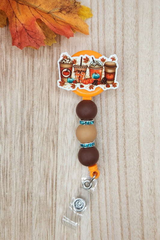 Badge Reel-Pumpkin Spice Coffees WL