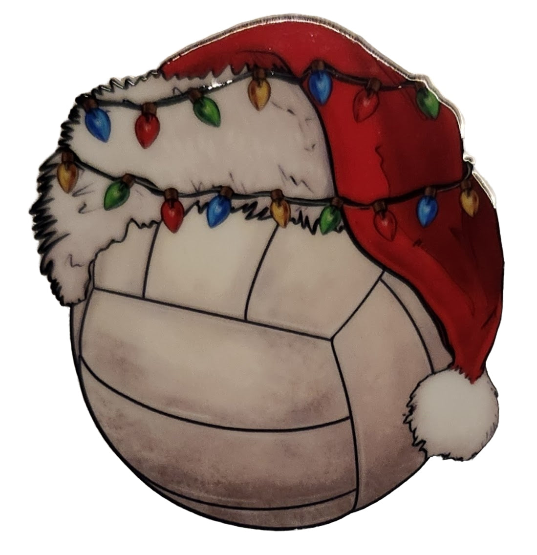 Acrylic Ornament-Santa Hat Volleyball KKC