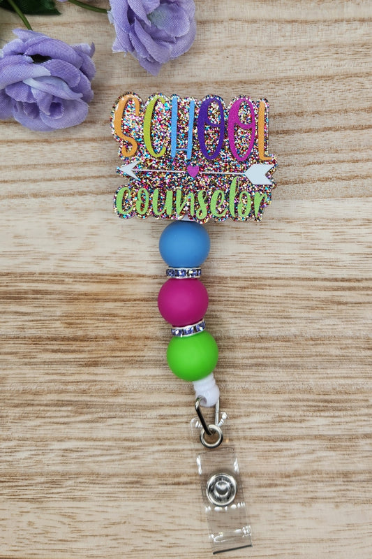 Badge Reel-School Counselor KK (Brights)